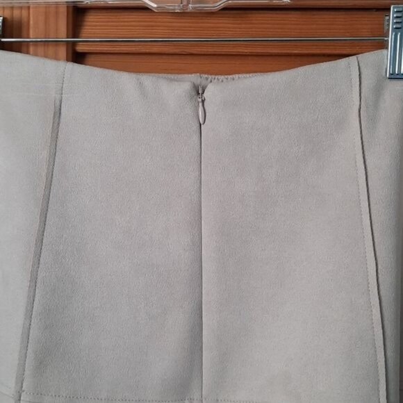 Tahari Faux Suede Aline Swing Skirt - Picture 5 of 9